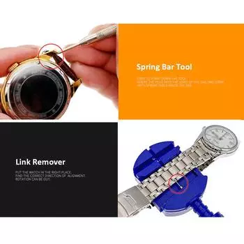 30 шт./компл. набор инструментов для ремонта часов, устройство для открывания корпуса, отвертка, пружинная планка, ремешок для часов, штифт 30Pcs