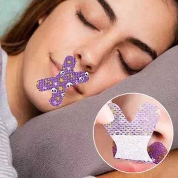 30 шт./компл. наклейки «заткнись» против храпа, лента для сна, наклейки с закрытым ртом для детей и взрослых фиолетовый