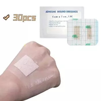 30 шт./компл. прозрачный пластырь 6*7 см, пластырь для перевязки ран, водонепроницаемый пластырь, пластырь для ран, пластырь