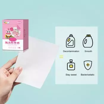 30 шт./кор. модный лист для стирки, экологически чистый, быстро растворяется, легко наносится, удаляет пятна, стиральная бумага для кемпинга розовый