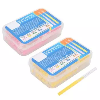 30 шт. / Коробка Межзубная щетка Инструмент для чистки зубов Ортодонтический стоматологический инструмент Очиститель зубов Pink