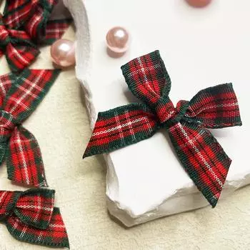 30 шт. Красный рождественский бант для украшения дома, новогодняя вечеринка, своими руками 2,5*3,5 см красный