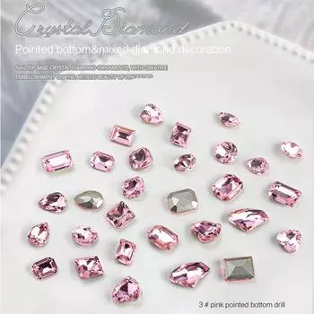 30 шт. кристаллов для ногтей 3D нейл-арт стразы заостренные подвески драгоценные камни для ногтей украшения макияж одежда обувь A