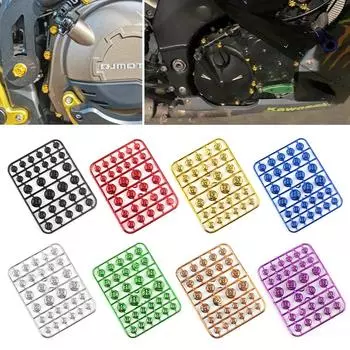 30 шт. Крышка головки винта мотоцикла, гайка, крышка, декоративные детали для модификации, аксессуары для Yamaha Kawasaki Honda Harley красный