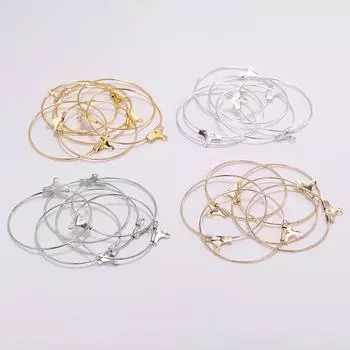 30 шт./лот 25 30 35 40 золотые висячие серьги большие серьги-кольца серьги-кольца проволока для DIY изготовления ювелирных изделий материалы поставки 25mm x 30pcs