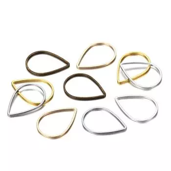 30 шт./лот, каплевидные прыгающие кольца для изготовления ювелирных изделий своими руками, аксессуары, принадлежности, крючки для сережек, ожерелья, разъемы 21x15mm