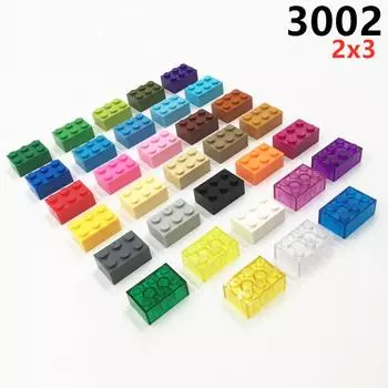30 шт./лот MOC Запчасти 3002 Кирпич 2x3 Совместимые фигурки Кирпичи DIY Сборка Строительные блоки Частицы Детские Головоломки Игрушки для мозга Подарок