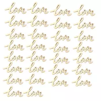 30 шт. Love Script DIY Мини Деревянные Фишки Буквы для Домашнего Искусства Стены Ремесла Романтическая Сцена Макет