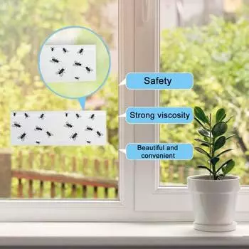 30 шт. ловушки для фруктовых мух в помещении, оконные ловушки для мух, прочная клейкая бумажная ловушка для мух, липкие ловушки, эффективные клеевые ловушки для вредителей 30PCS