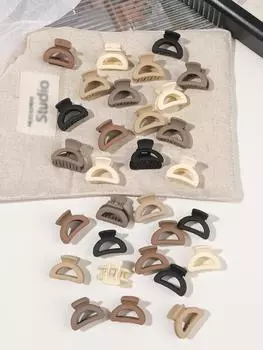 30 шт. маленьких полукруглых заколок для волос для тонких/средней густоты волос, 1 дюйм мини-матовые крошечные зажимы для губ для женщин и девочек 2 стиля нескользящие