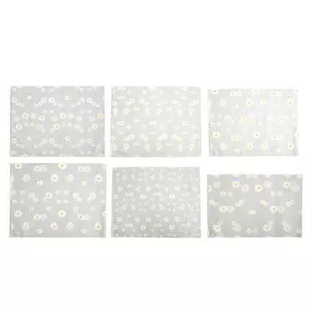 30 шт. матовых пластиковых пакетов с застежкой-молнией с узором в виде ромашки, многоразовые, легкие, портативные, для упаковки рубашек