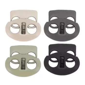 30 шт., металлические замки для шнура, концевые пружинные стопоры, тумблерные стопоры, нержавеющий легкий шнур, шнур, тог Black