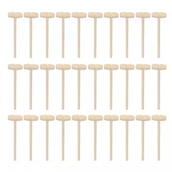 30 шт. Мини-деревянный молоток для детей, игрушки, деревянный молоток для краба, лобстера, для разбиваемого шоколадного сердца