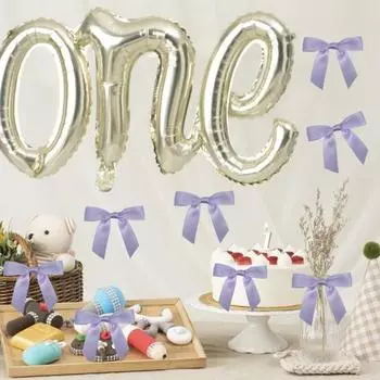 30 шт. Мини-ленты, банты, маленькие атласные банты для шитья, упаковки выпечки, создания открыток, украшений для рождественских свадеб, дней рождения, вечеринок белый