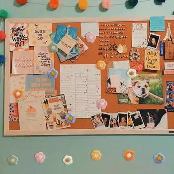 30 шт. мультяшных милых вышитых цветочных кнопок, кнопки в форме цветка, красочные миниатюры из ткани 30pcs