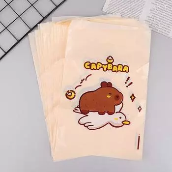 30 шт. мультяшный капибара автомобильный одноразовый мусорный мешок портативный универсальный автомобильный дверной чехол для сиденья бытовой утолщенный настольный мусорный бак