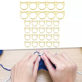 30 шт. набор маркеров для фиксации стежков из цинкового сплава, милые подвески, кольца, аксессуары для вязания крючком для Color A