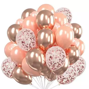 30 шт./набор золотых розовых латексных шаров, набор конфетти, шары, украшения для свадьбы, дня рождения, выпускного, детского душа 12INCH розовый