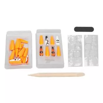 30 шт., накладные ногти на Хэллоуин для женщин и девочек, модный изысканный набор для накладных ногтей «сделай сам», для праздничной вечеринки 0070-CM10