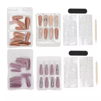 30 шт. наклеек для дизайна ногтей с клеем, полное покрытие, декоративные пластиковые накладные ногти в рождественском стиле 0070 CM05