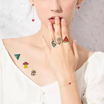 30 шт. наклейки для татуировок самоклеющиеся, отличная липкость, богатые узоры, водонепроницаемые, одноразовые, унисекс, временные татуировки, руки, ноги, плечо, спина, тело K