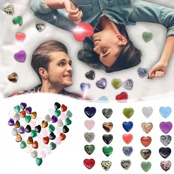 30 шт., натуральный кристалл, 20 мм, кулон в форме сердца, орнамент в форме сердца, персиковое сердце, поделки из драгоценных камней, без полого персикового сердца, подарок на день Святого Валентина One Size