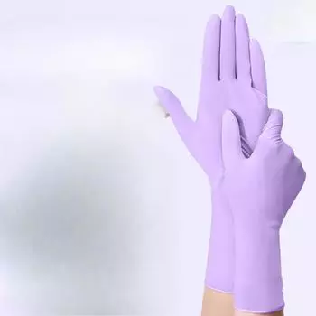 30 шт. нитриловые перчатки для мытья посуды, кухни, водонепроницаемые, прочные, латексные, одноразовые, расширенного использования, для пищевых продуктов S фиолетовый