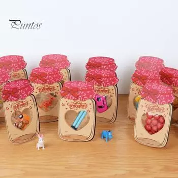 30 шт. открыток ко Дню святого Валентина Подарочная карта Mason Jar Открытка ко Дню святого Валентина Обмен валентинами для мальчиков и девочек Школьная вечеринка в классе A