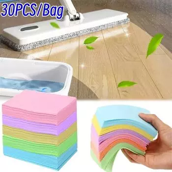 30 шт./пакет чистящие салфетки для пола, мытье пола, протирание деревянных напольных плиток, чистка туалетов, предметы бытовой гигиены 1Bag