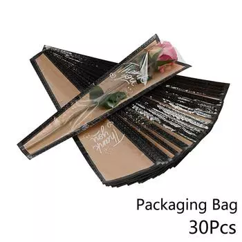 30 шт./Пакет Пакет для одной розы Упаковочный пакет для цветов Пластиковый пакет для упаковки букета роз