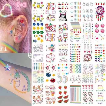 30 шт./пакет, водонепроницаемые временные татуировки, наклейки, поддельные татуировки, женские лица, руки, боди-арт, макияж, серия HyunA, наклейки с выражением 30 PCS