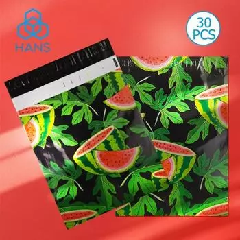30 шт. пластиковые упаковочные пакеты 25,5x37 см, милые модные довольно толстые самоклеящиеся полиэтиленовые пакеты для доставки, портативные почтовые конверты для одежды 30PCS 25.5X37cm