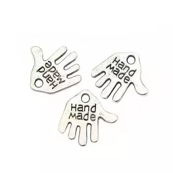 30 шт., подвески-подвески для браслетов, ручная работа, серьги 13x13 мм, компоненты для женских украшений B10107 античный серебряного