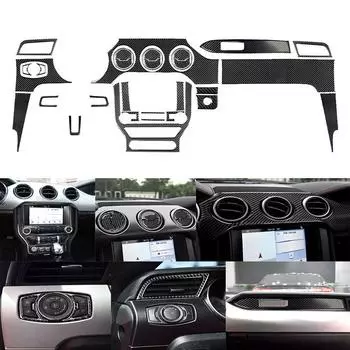 30 шт. Полный комплект отделки салона из углеродного волокна для Ford Mustang 2015+