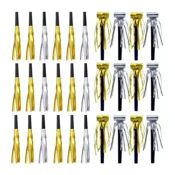 30 шт. праздничные дудочки, свистки для дня рождения, новогодние свистки для Хэллоуина, Рождества, дня рождения, кануна Нового года, вечеринки