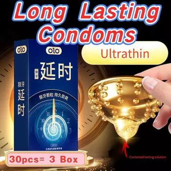 30 шт. Презервативы длительного действия Plus для мужчин, секс-игрушки для взрослых, отсроченная эякуляция, ультратонкие насадки на пенис, презервативы, секс-товары 18+