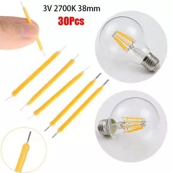 30 шт. прочные DC3V COB светодиодные диоды накаливания осветительный инструмент лампочки детали лампы DIY 38 мм светодиодные бусины армия зеленый