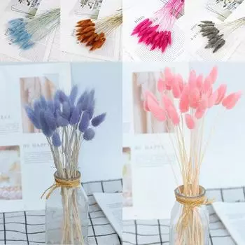 30 шт. простые элегантные пушистые пампасы сушеные цветы кроличий хвост сушеные цветы искусственный цветок хаки