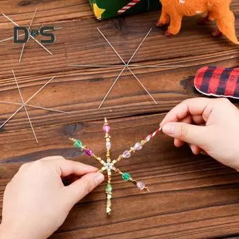 30 шт. проволока для снежинок металлическая проволока формы снежинок 8-лепестковая проволока для бисероплетения снежинок для самостоятельного изготовления снежинок из бисера рождественский декор A