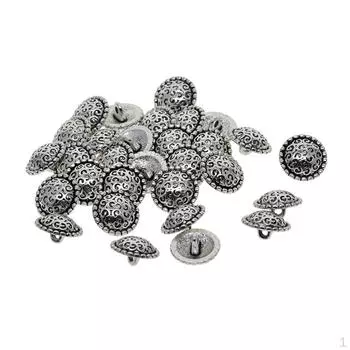 30 шт. пуговицы с гравировкой в виде цветов, швейный хвостовик, аксессуары ручной работы «сделай сам»