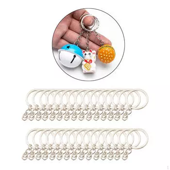 30 шт., разделенные металлические брелоки для ключей, поделки своими руками для детей и взрослых 25mm_White K_As Described