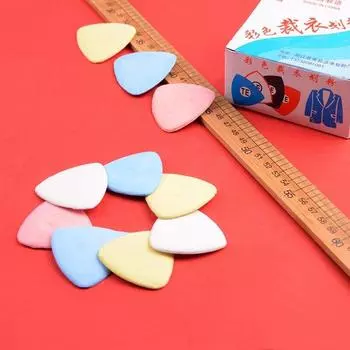 30 шт. разноцветных треугольных мелков для рисования, 4 цвета, для шитья и резки, размеченные швейные принадлежности