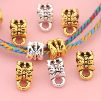 30 шт. Ретро сплав трехсторонняя пряжка отверстие бусина разделительная бусина DIY ювелирные аксессуары браслет ожерелье звено аксессуары 30pcs серебряный