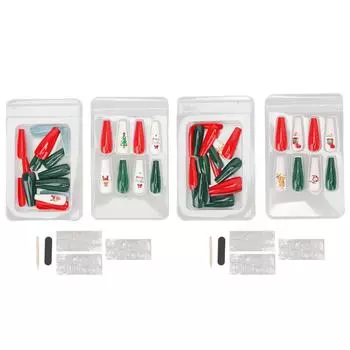 30 шт., рождественские накладные ногти, милые стильные накладные ногти с рисунком Санта-Клауса, тонкие рождественские накладные ногти с полной оберткой для Кри 0070 CM08