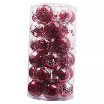 30 шт. Рождественские шары, украшения, небьющиеся, фестивальные безделушки, рождественская елка Gold