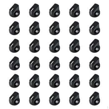 30 шт. Ручки управления для потенциометра, громкости и тембра для электрогитары чёрный