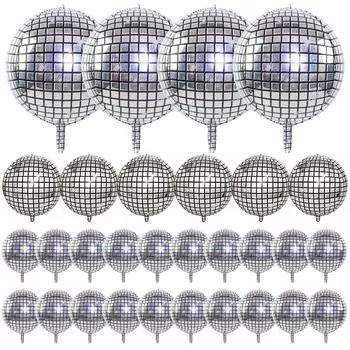 30 шт. шар 22 15 10 4D воздушный шар из алюминиевой пленки товары для вечеринок на день рождения, свадебные украшения Silver laser 30 pieces