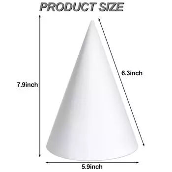 30 шт. шляпа на день рождения белые конусные шляпы шляпы для вечеринок шляпы для вечеринок своими руками