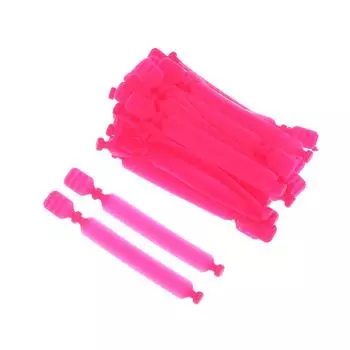30 шт., силиконовая лента для завивки розового цвета, термостойкая, бесследная, цифровая, холодная, стержни, фиксирующие инструменты, зажим для волос, эластичный аксессуар