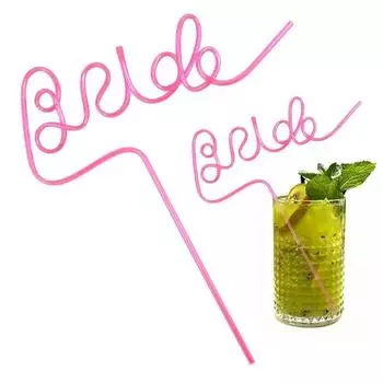 30 шт. соломенных украшений для невесты на свадьбу, девичник, девичник, барные принадлежности, свадебный подарок, команда невесты белый